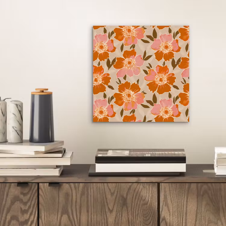 Aluminium schilderij - Bloemen - Motief - Retro — 2