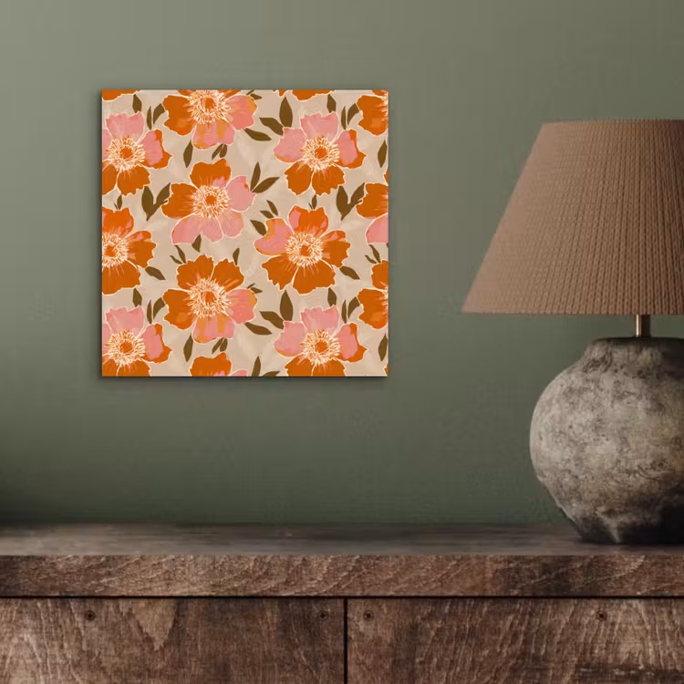 Aluminium schilderij - Bloemen - Motief - Retro — 3