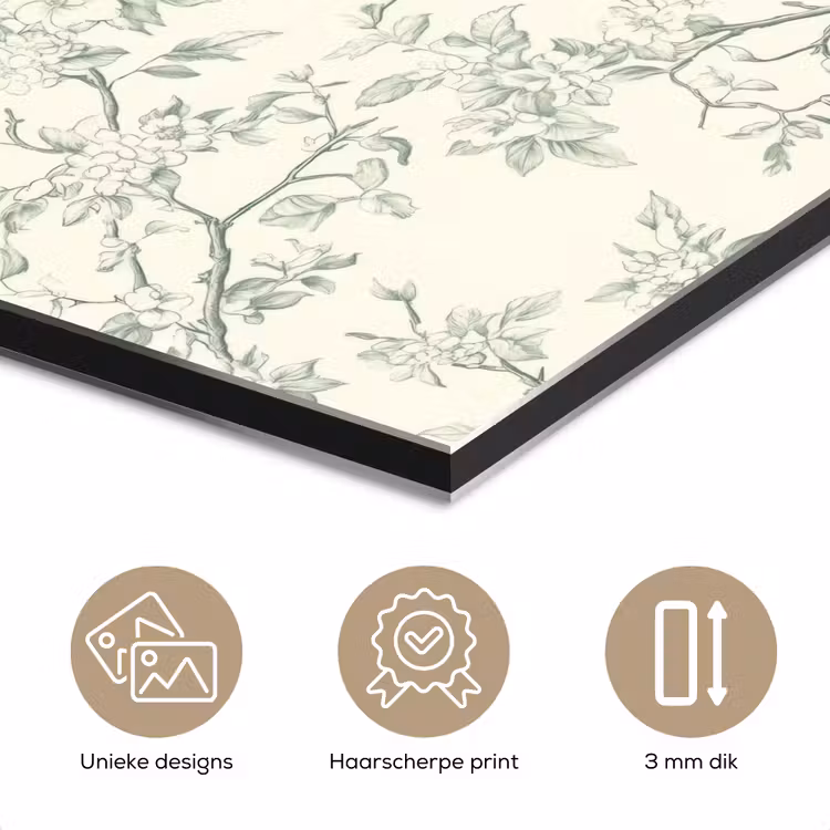 Aluminium schilderij - Klassiek - Vogels - Groen — 7