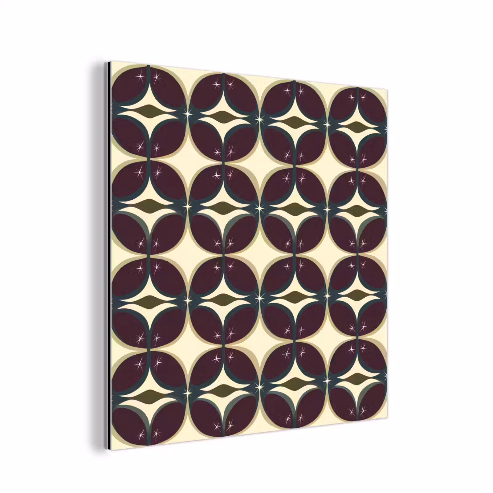 Aluminium schilderij - Cirkel - Retro - Kleurrijk — 1