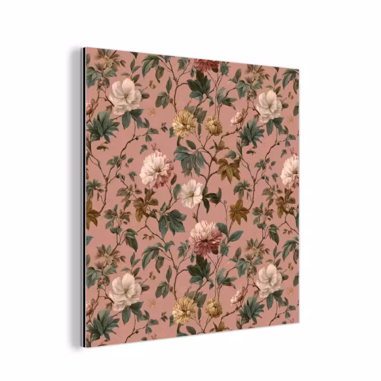 Aluminium schilderij - Bloemen - Klassiek - Roze — 1