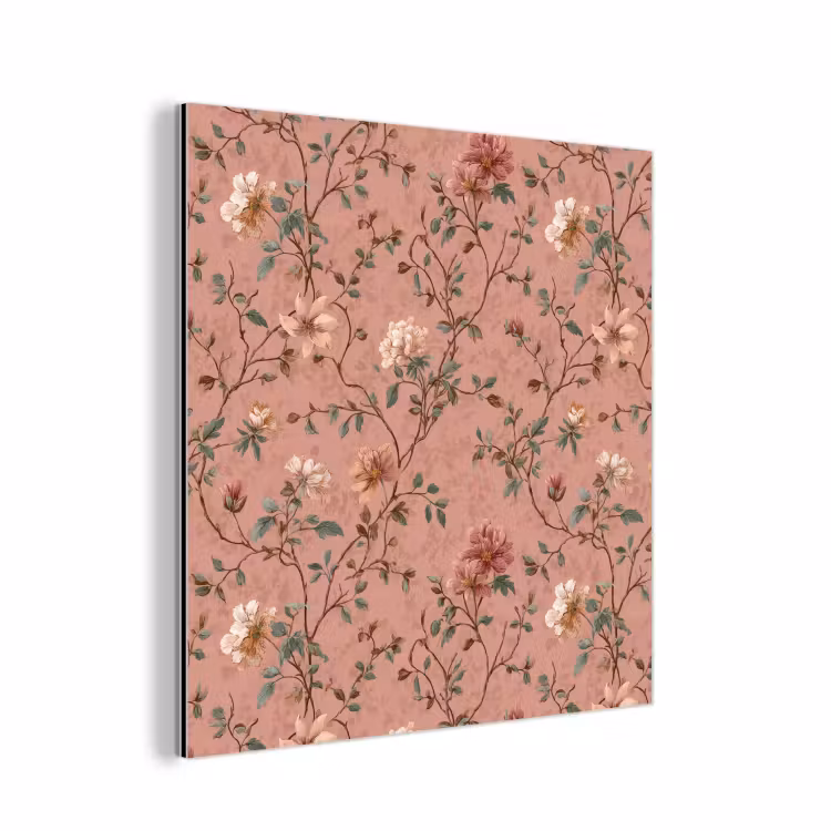 Aluminium schilderij - Botanisch - Bloemen - Roze — 1