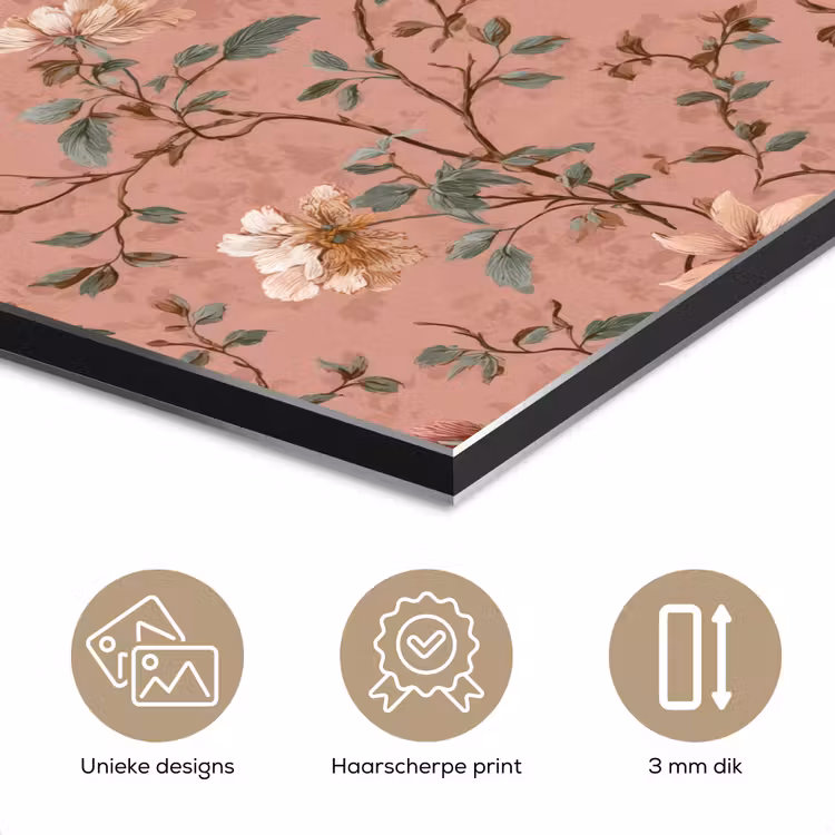 Aluminium schilderij - Botanisch - Bloemen - Roze — 7