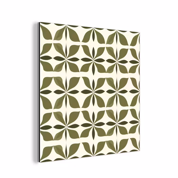 Aluminium schilderij - Botanisch - Retro - Groen — 1