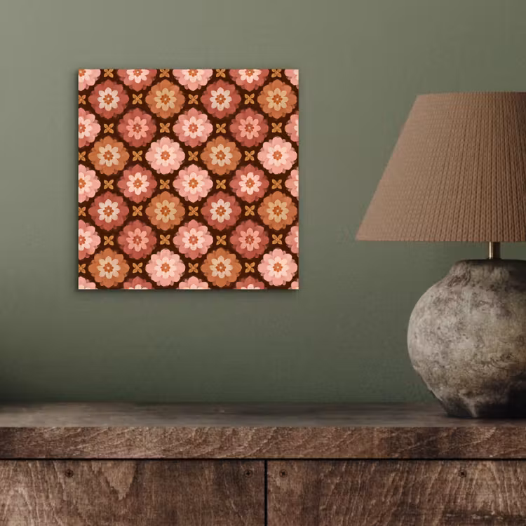Aluminium schilderij - Geometrisch - Bloemen - Kleurrijk — 3