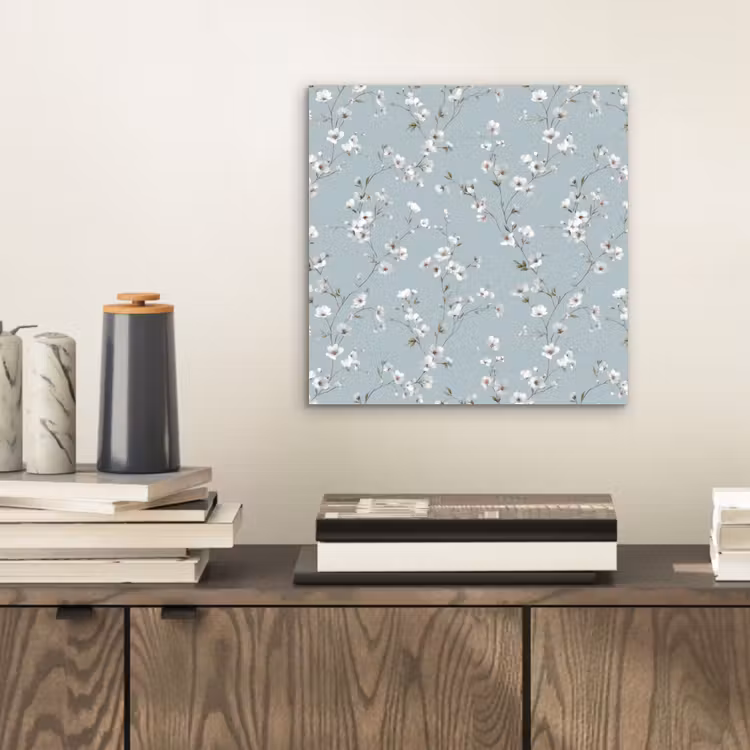 Aluminium schilderij - Klassiek - Bloemen - Blauw — 2