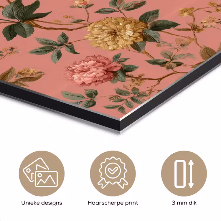 Aluminium schilderij - Klassiek - Botanisch - Roze — 7
