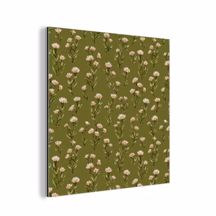 Aluminium schilderij - Landelijk - Bloemen - Groen — 1