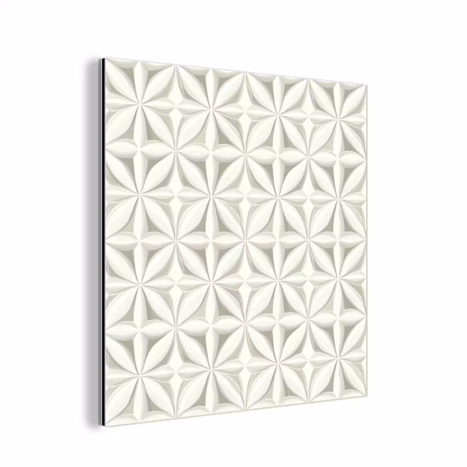 Aluminium schilderij - Abstract - Structuur - Grijs - Wit — 1