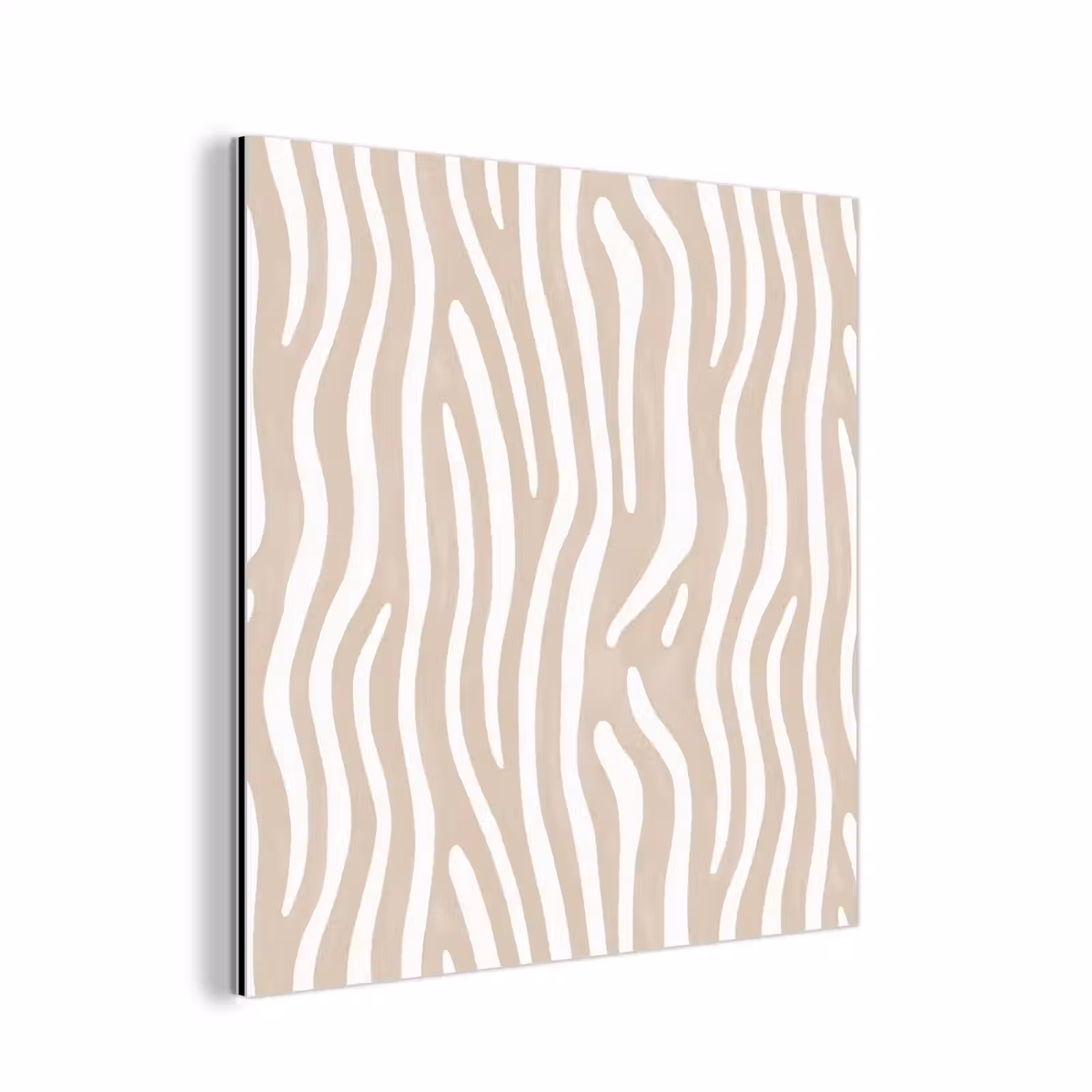 Aluminium schilderij - Abstract - Zebra - Beige — 1