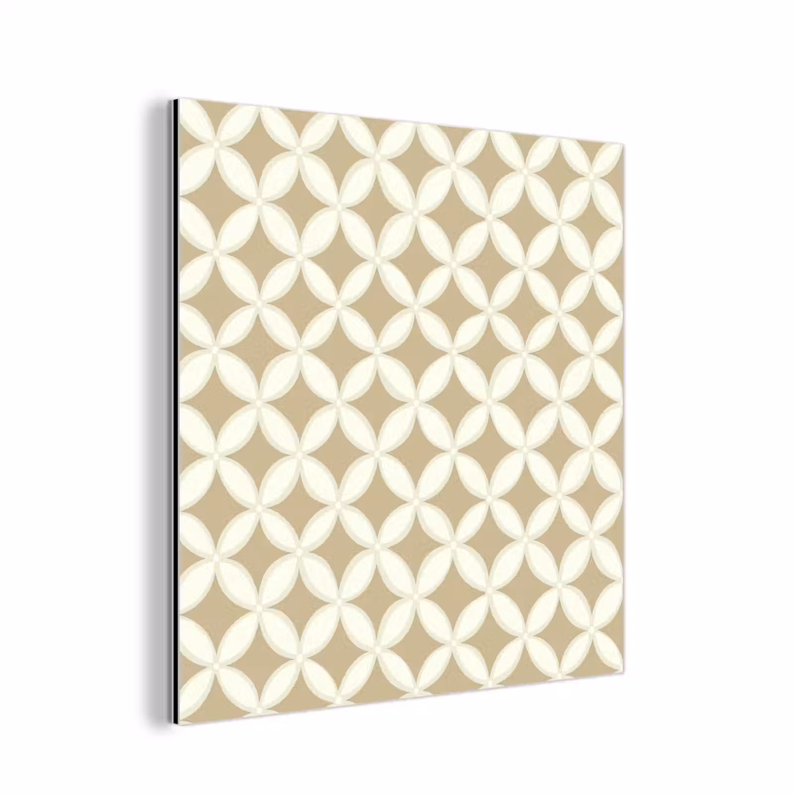 Aluminium schilderij - Symmetrisch - Motief - Beige — 1