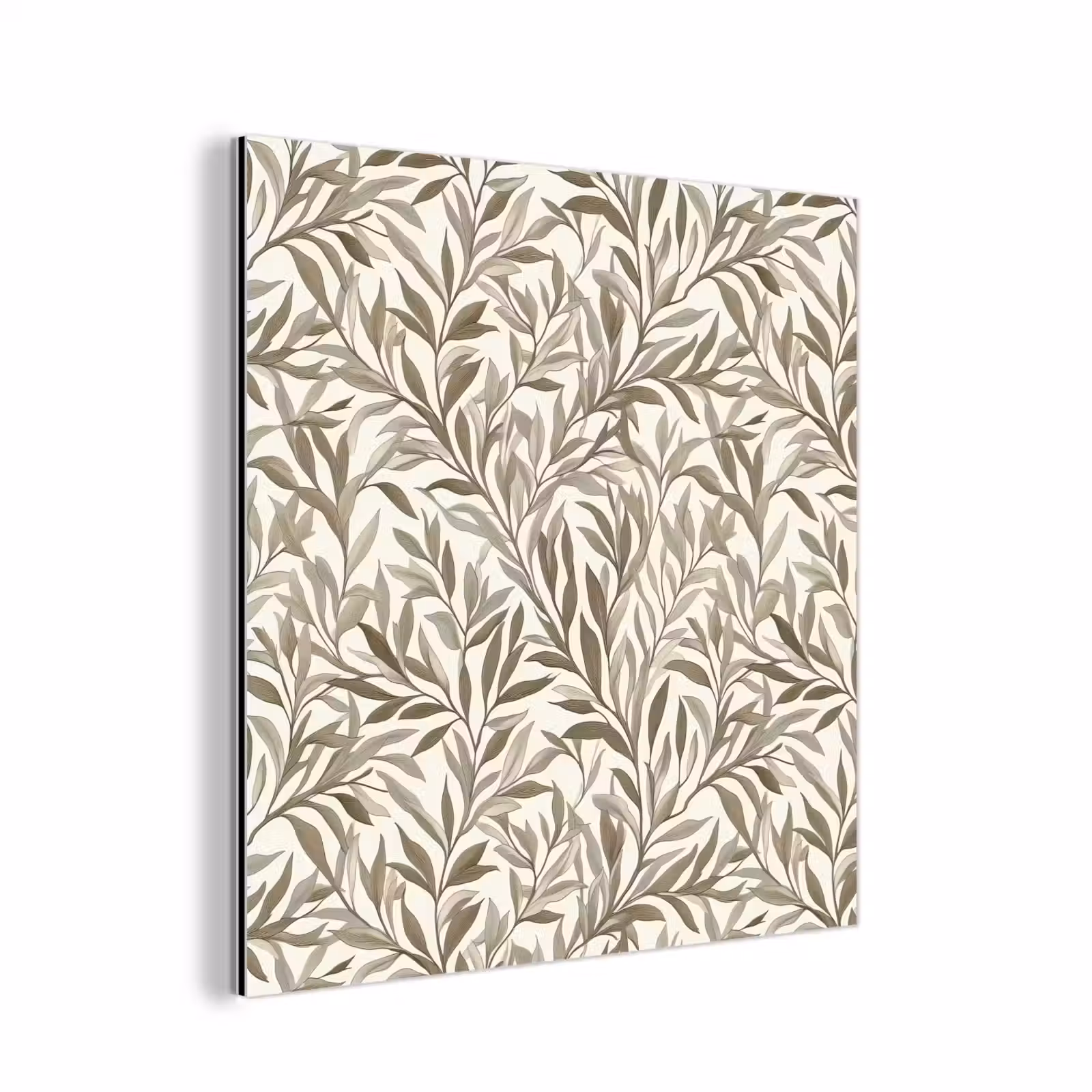 Aluminium schilderij - Takken - Botanisch - Taupe — 1