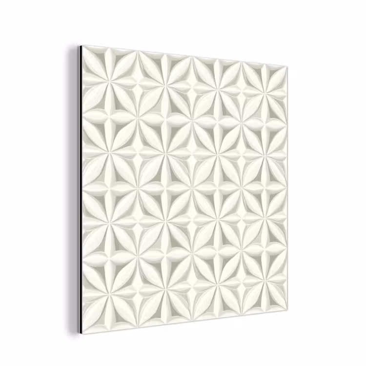 Aluminium schilderij - Abstract - Structuur - Grijs - Wit — 1