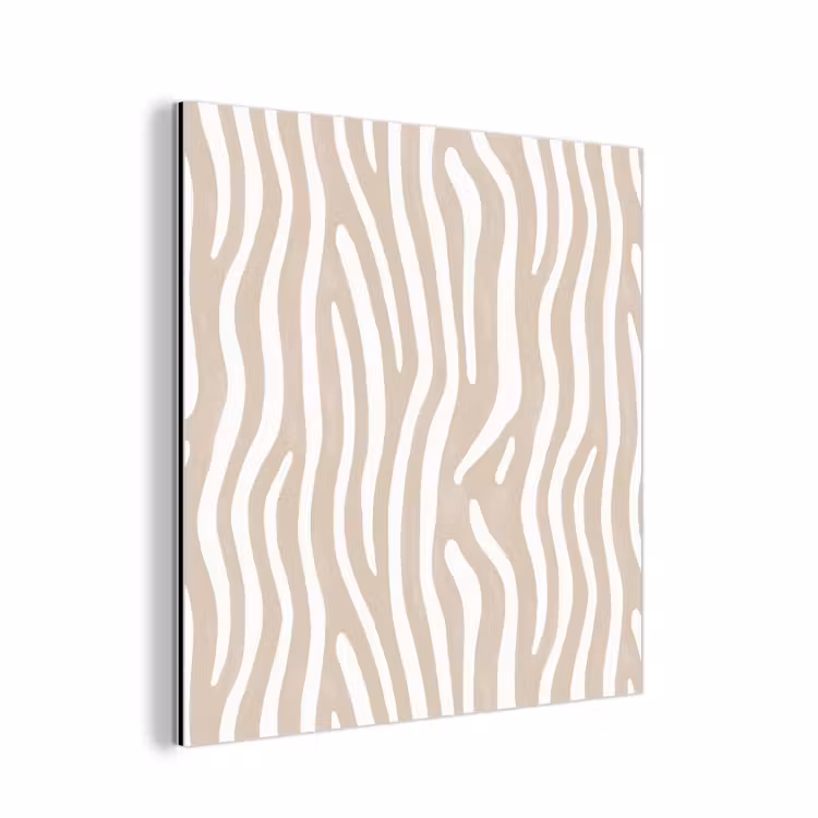 Aluminium schilderij - Abstract - Zebra - Beige — 1