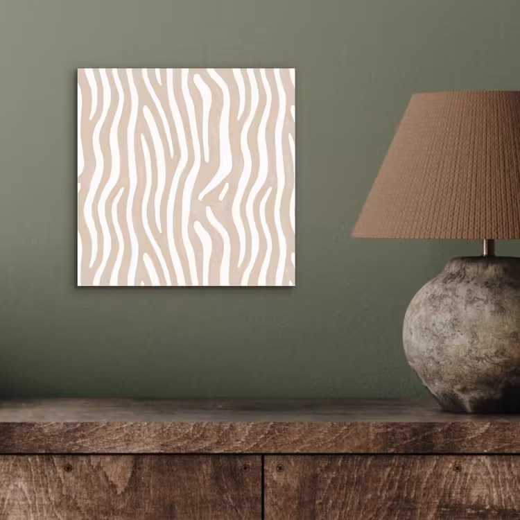 Aluminium schilderij - Abstract - Zebra - Beige — 3