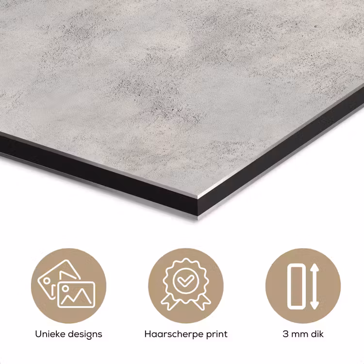 Aluminium schilderij - Grijs - Beton - Industrieel — 7