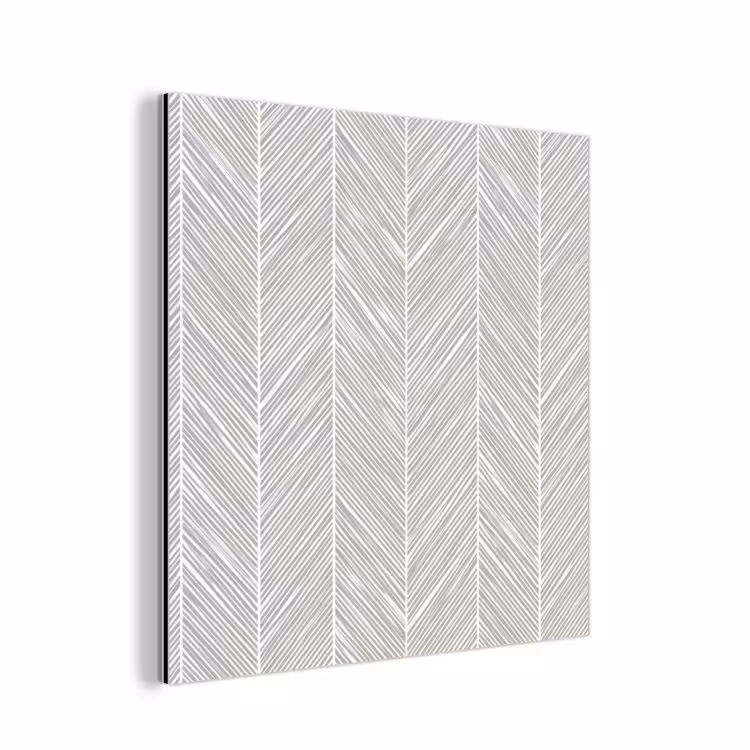 Aluminium schilderij - Klassiek - Visgraat - Grijs — 1