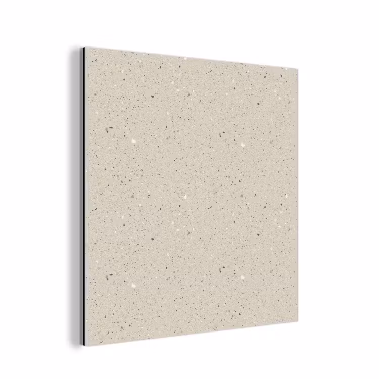 Aluminium schilderij - Lichtbeige - Terrazzo - Grijs — 1