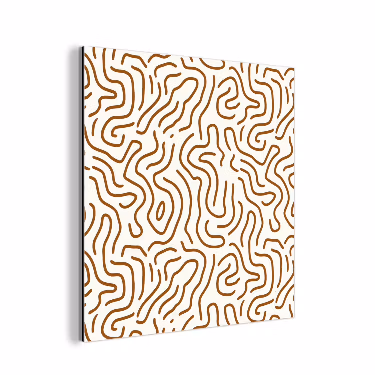Aluminium schilderij - Minimalistisch - Patroon - Terracotta — 1