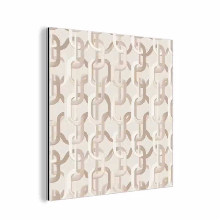 Aluminium schilderij - Motief - Abstract - Beige — 1