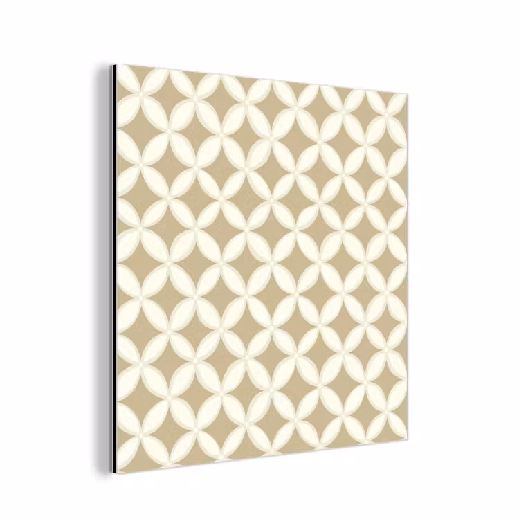 Aluminium schilderij - Symmetrisch - Motief - Beige — 1