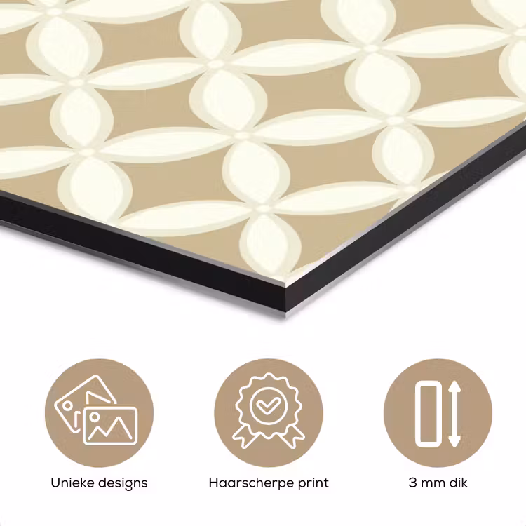Aluminium schilderij - Symmetrisch - Motief - Beige — 7