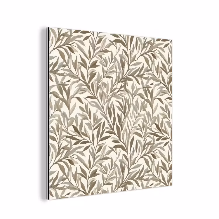 Aluminium schilderij - Takken - Botanisch - Taupe — 1
