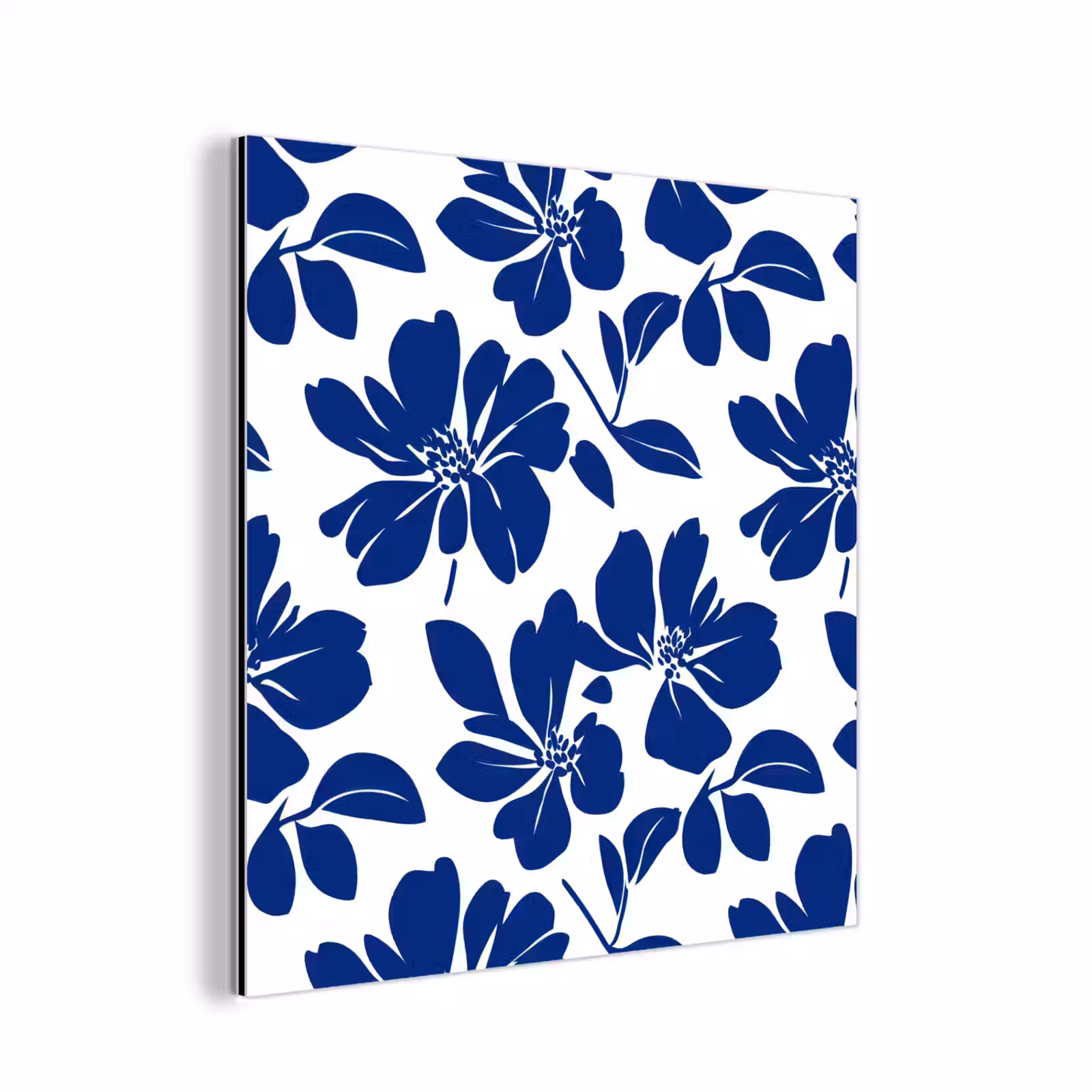 Aluminium schilderij - Floraal - Modern - Blauw — 1