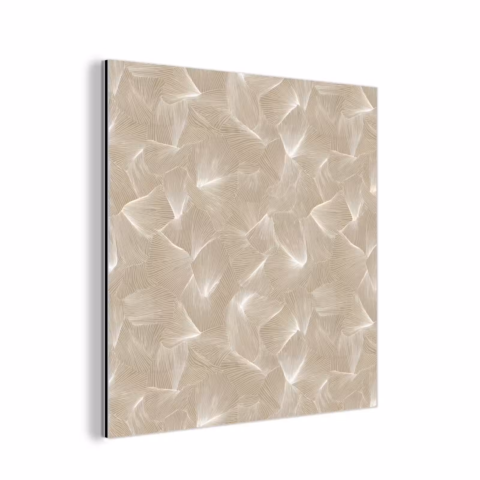 Aluminium schilderij - Organisch - Textuur - Beige — 1