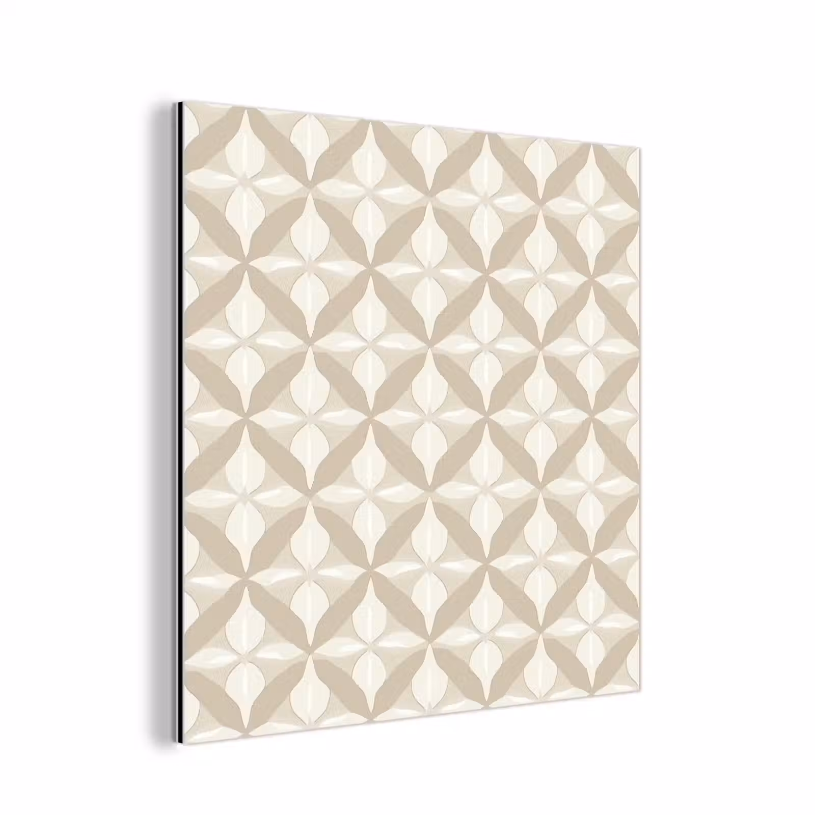 Aluminium schilderij - Patroon - Klassiek - Beige — 1