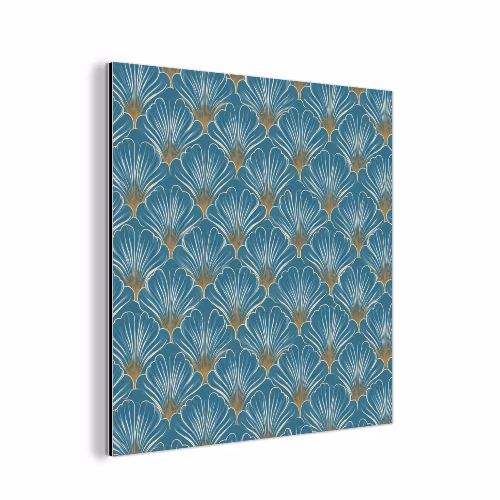 Aluminium schilderij - Symmetrisch - Patroon - Blauw — 1