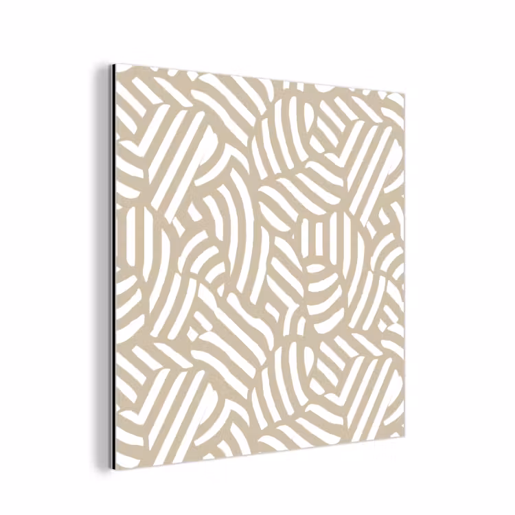 Aluminium schilderij - Abstract - Modern - Beige — 1