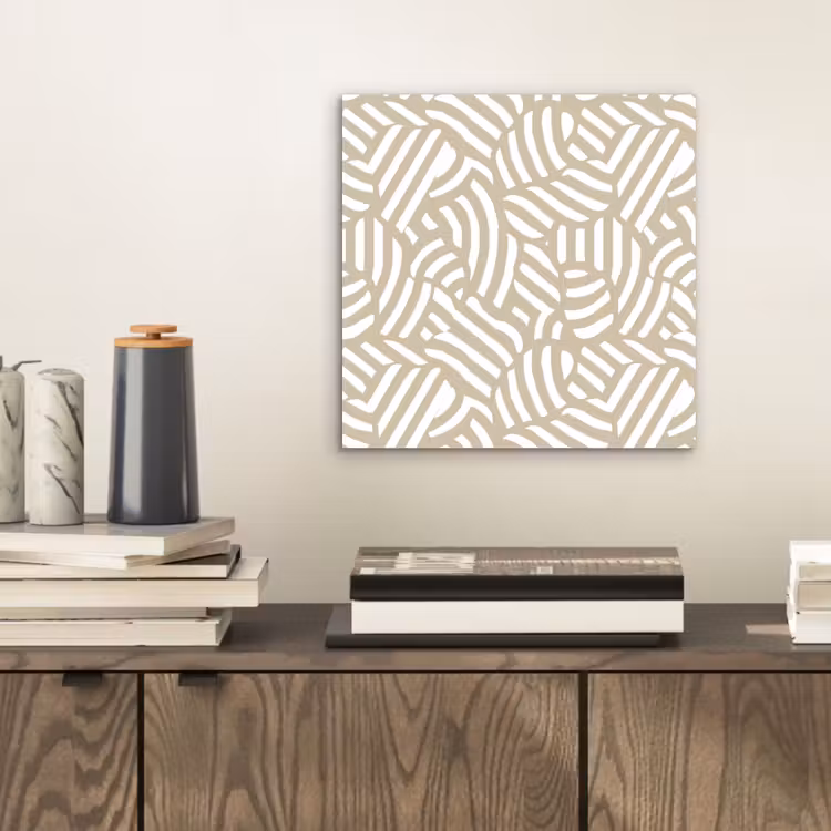 Aluminium schilderij - Abstract - Modern - Beige — 2