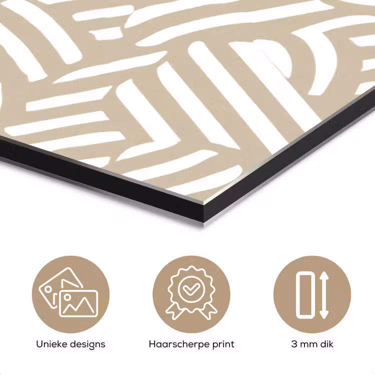 Aluminium schilderij - Abstract - Modern - Beige — 7