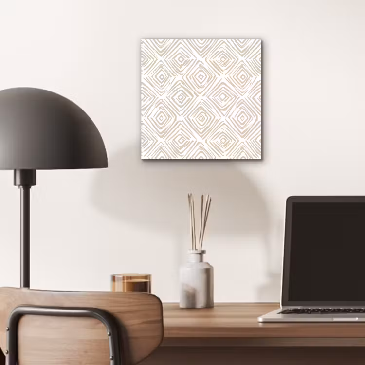 Aluminium schilderij - Abstract - Ruit - Beige — 6