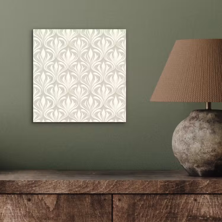 Aluminium schilderij - Barok - Patroon - Beige — 3