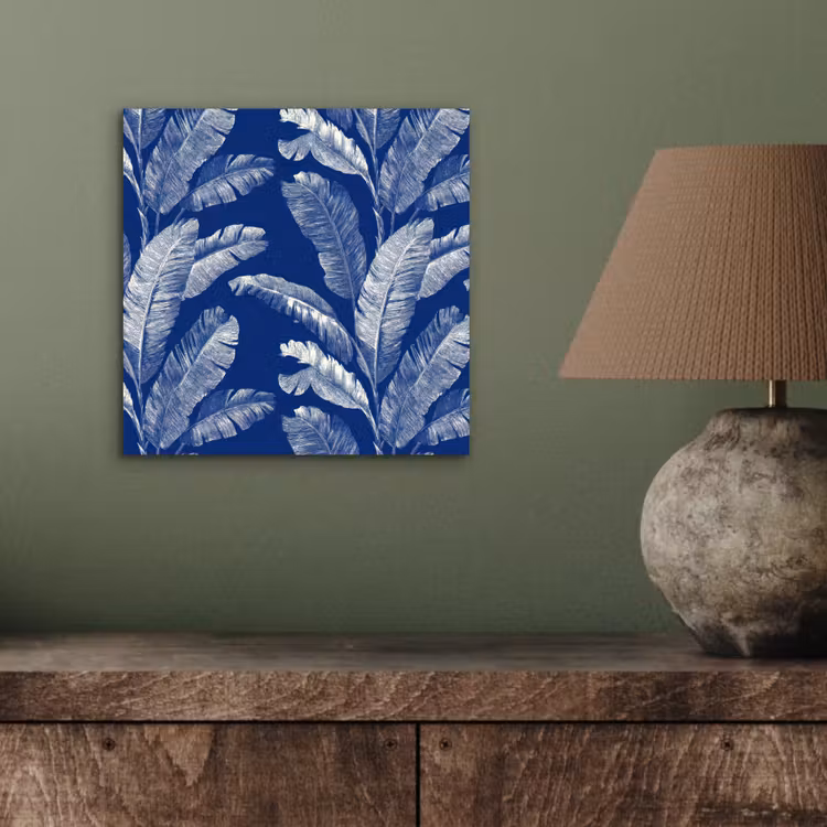 Aluminium schilderij - Blad - Palm - Blauw — 3