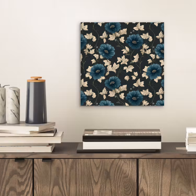 Aluminium schilderij - Botanisch - Bloemen - Blauw — 2