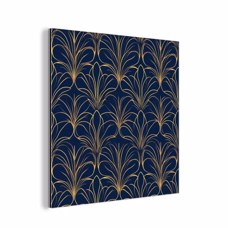 Aluminium schilderij - Deco - Waaier - Blauw — 1