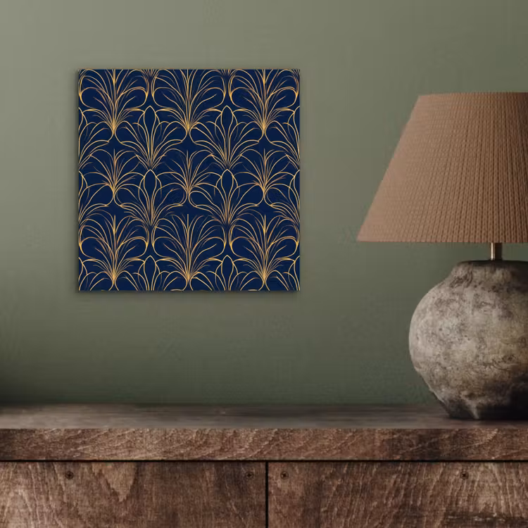 Aluminium schilderij - Deco - Waaier - Blauw — 3
