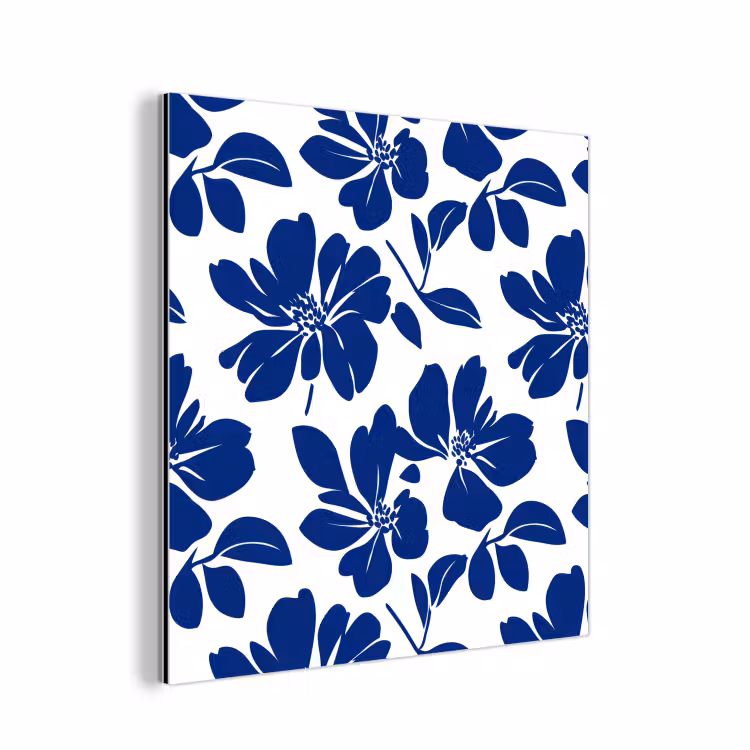 Aluminium schilderij - Floraal - Modern - Blauw — 1