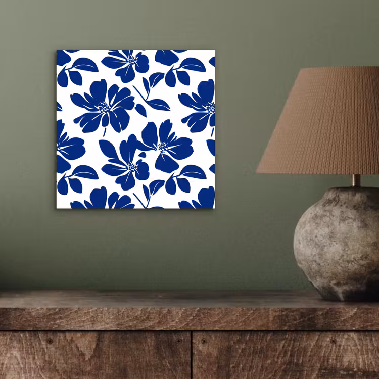 Aluminium schilderij - Floraal - Modern - Blauw — 3