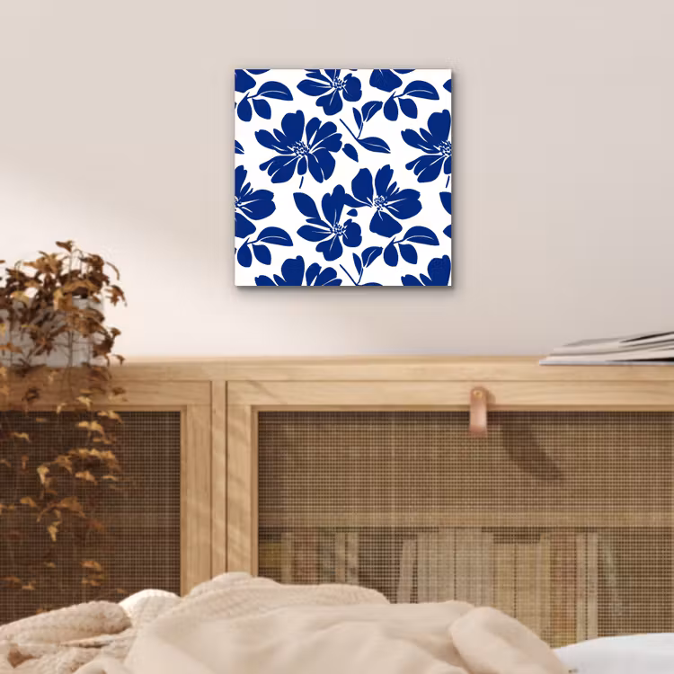 Aluminium schilderij - Floraal - Modern - Blauw — 4