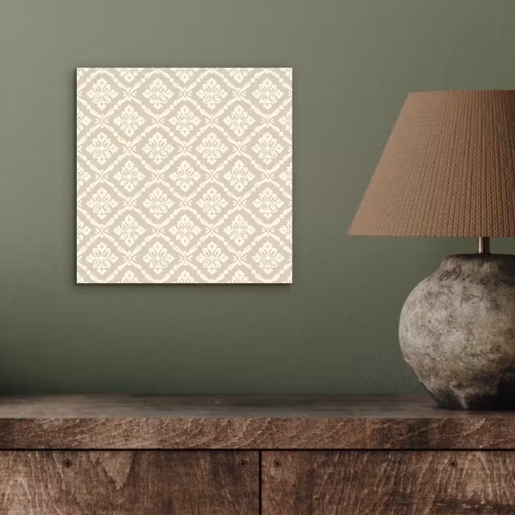 Aluminium schilderij - Floraal - Ornament - Beige — 3