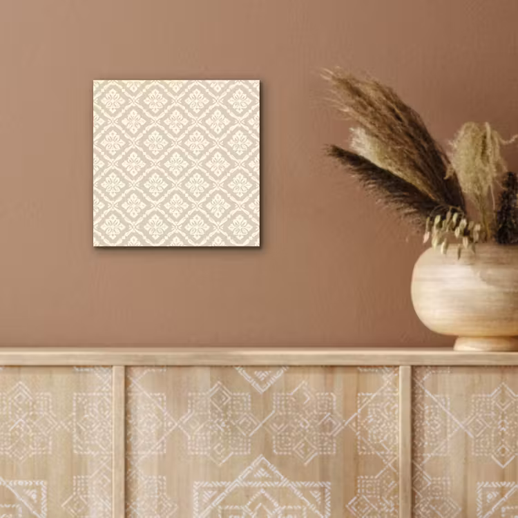 Aluminium schilderij - Floraal - Ornament - Beige — 5