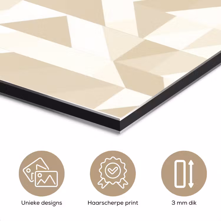 Aluminium schilderij - Modern - Abstract - Beige — 7
