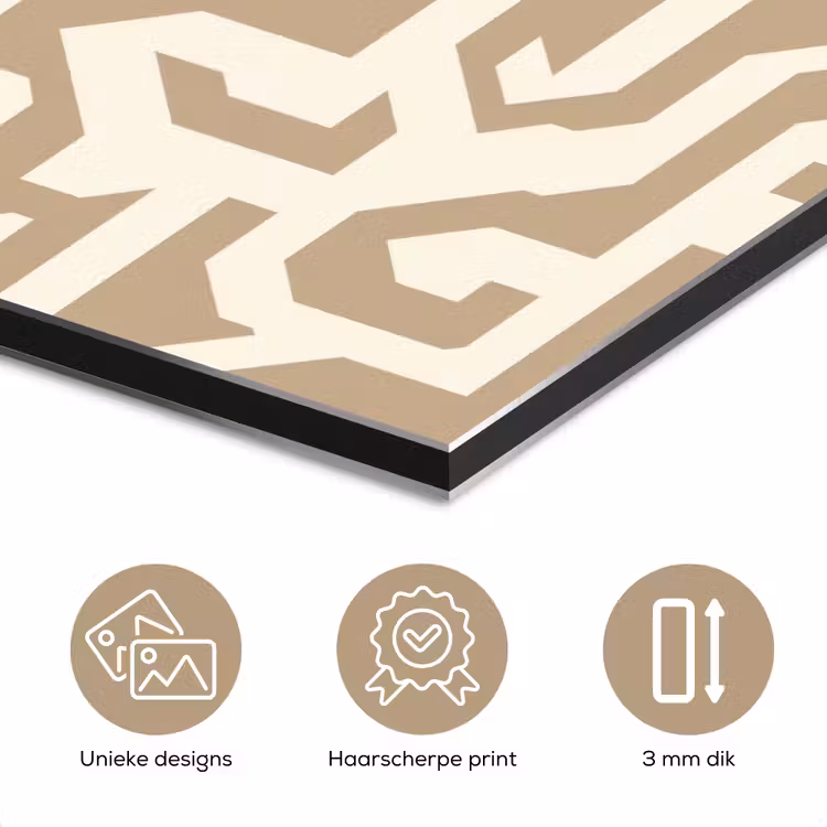 Aluminium schilderij - Modern - Abstract - Beige — 7