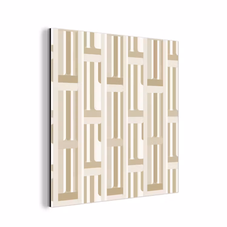 Aluminium schilderij - Modern - Geometrisch - Beige — 1