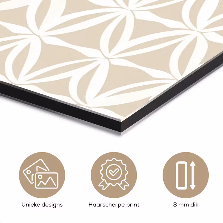 Aluminium schilderij - Motief - Modern - Beige — 7