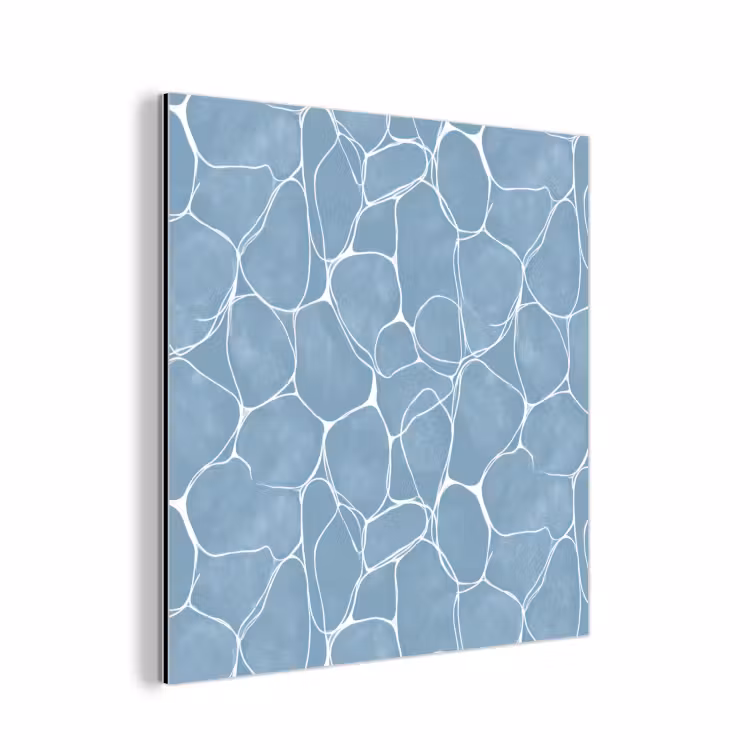 Aluminium schilderij - Organisch - Patroon - Blauw — 1